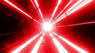 Red Abstract Sci-Fi Tunnel VJ Motion Background || Concert visual || Loop Laser fx || Free footage