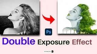 How To Create Double Exposure Effect In Photoshop #photoshoptutorial #shorts #reels #viral #video