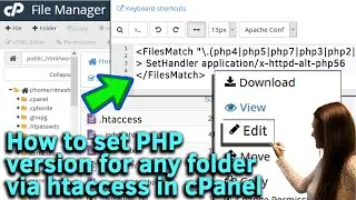 How to set the PHP version for any folder via htaccess in cPanel?