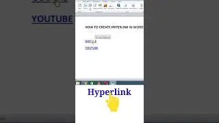 How to create a Hyperlink in word | 