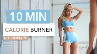 10 MIN CALORIE BURNER - Cardio Workout, not dancy, but very happy I Level: Medium Hard