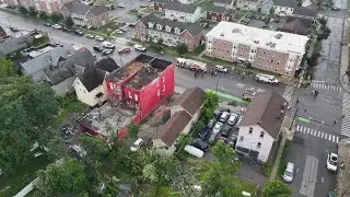 Drone footage of damage from tornado that hit Buffalo