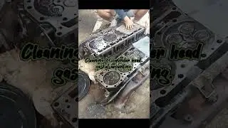 Cleaning of cylinder head #trucking #truckinglife #truck #trucker #trailer #reapair #trailerparts