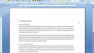 How to Use Multilevel Lists in Microsoft Word 2007