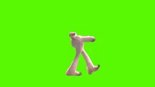 Footage on a green background reindeer. Футаж на зеленом йети