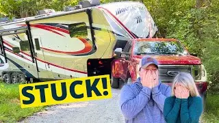 One of Our Worst Fears Comes True! (STUCK on our Gravel Road!) RV Life!