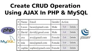 Create CRUD Operation Using AJAX In PHP & MySQL | Insert Update Delete Using PHP jQuery AJAX