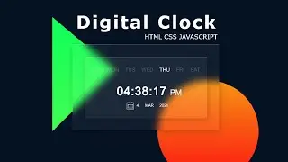 JavaScript Clock | Digital Clock Using HTML CSS and JavaScript