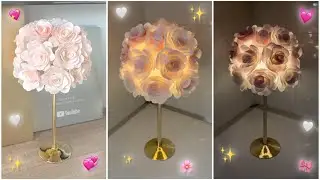 Cute DIY Room Decor Idea | DIY Lamp | How to Make Paper Rose🌹💖