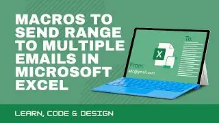 Send Range through Email using Macros in Excel | Work from Home Special (JDs Code Lab)