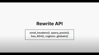 Rewrite API Rules - Functions Used in Rewrite API