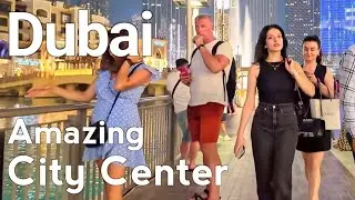 Dubai [4K] Amazing City Center, Downtown Dubai Walking Tour 🇦🇪