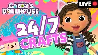 🔴 Crafting With Gabby 24/7 - DIY ARTS & CRAFTS MARATHON | GABBY'S DOLLHOUSE