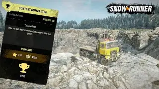 SnowRunner - Quarry Race [Gold 2:11] - Using the Transtar