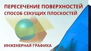 2.2 Способ секущих плоскостей. Пересечение поверхностей