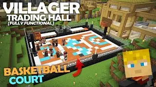 How to Minecraft: “Basketball Court” Villager Trading Hall