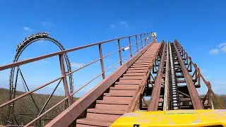 La Trace du Hourra [4K] 2023 Front Seat POV - Parc Astérix