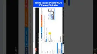 How Do I Convert Website URL to JPG Image File Online #shorts