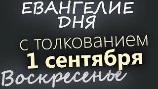 1 сентября, Воскресенье. Евангелие дня 2024 с толкованием