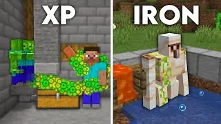 Top 3 MUST Have Farms for Your Survival World (IRON, FOOD/EMERALD, MOB/XP)