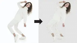 Create White Object Mask on White Background in a minute.