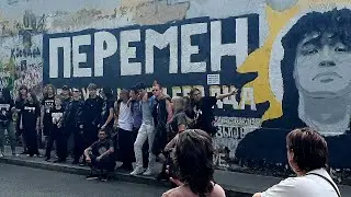 фанаты Виктора Цоя на Арбате  _ Группа крови / Стена памяти 21.06.2023