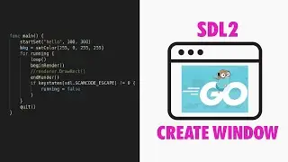 Go SDL2 Window Tutorial - FPS, keyboard & mouse input