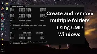 How to create and remove  multiple folder using only one command on Windows