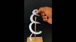 spiralling ribbon | rotating paper with candle | hot air experiment | easy simple science experiment