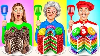 Reto De Cocina Yo vs Abuela | Desafío de Decoración de Pasteles por Jelly DO Challenge