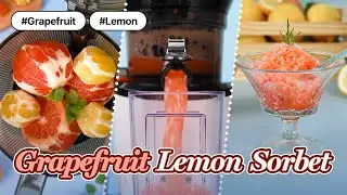 #6 Low Sugar Grapefruit Lemon Sorbet Recipe🧡🍨 I Kuvings Hands-Free Slow Juicer AUTO10