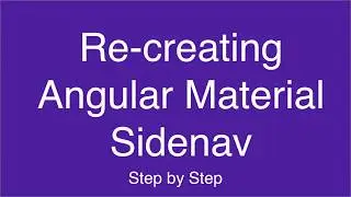 Re-building Angular Material Sidenav