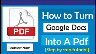 How To Turn A Google Doc Into A Pdf