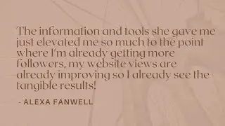 Video Testimony from Alexa Fanwell