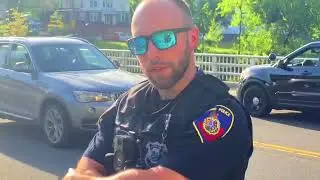 COP TRIES TO BE TOUGH, ENDS UP LOOKING LIKE A SEASONED FOOL!!!