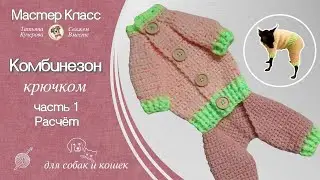 Комбинезон для собаки крючком, часть 1,Расчёты, DIY