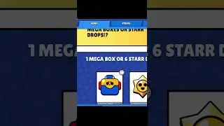 Which one is better, 1 Megabox or 6 Starr Drops? #brawlstars #boxvsdrops  #megabox #starrdrop #bs