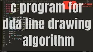 c program for dda line drawing algorithm | computer graphics in c