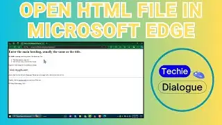 How to Open HTML File in Microsoft EDGE