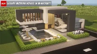 Luxury modern house in Minecraft - Builders tutorial