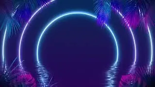 4K Animated Tropical Neon effect Relax Mind VJ Loop tropical video 5 September 2024