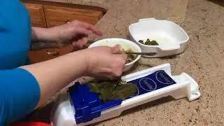 rolling Greek Stuffed Grape Leaves