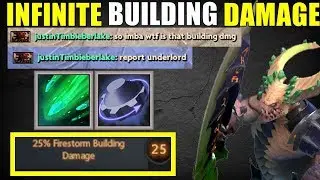 Infinite Firestrom Building Damage [ Firestorm + Rearm ] | Dota 2 Ability Draft