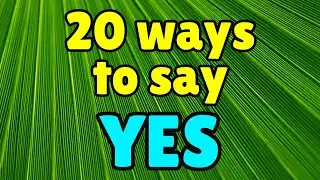 20 ways to say YES in English