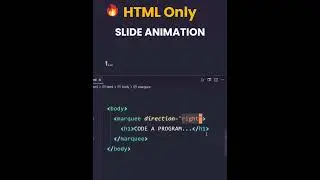 Html Only Slide Animation | #shorts | #html #html5