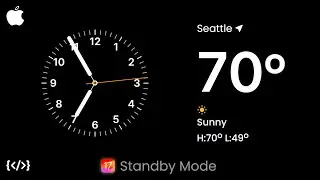 Apple Standby Mode UI using HTML CSS and JS