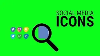 Social Media Icon | Green Screen Animated | No copyright