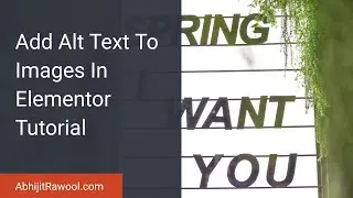 Add Alt Text To Images In Elementor Tutorial