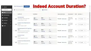 Indeed Employer Account Duration?
