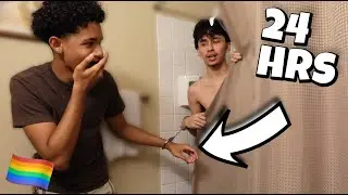 HANDCUFFED TO MY BOYFRIEND FOR 24 HOURS! *bad idea* (gay couple challenge)